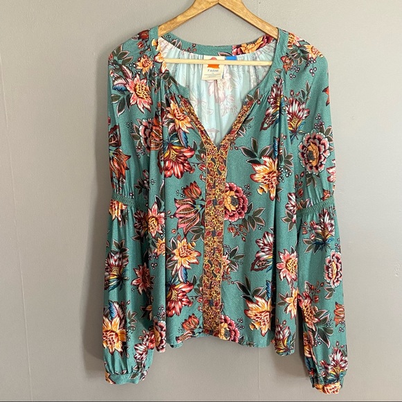 Sold Farm Rio X Anthropologie Paola Pleasant Top - Picture 6 of 13